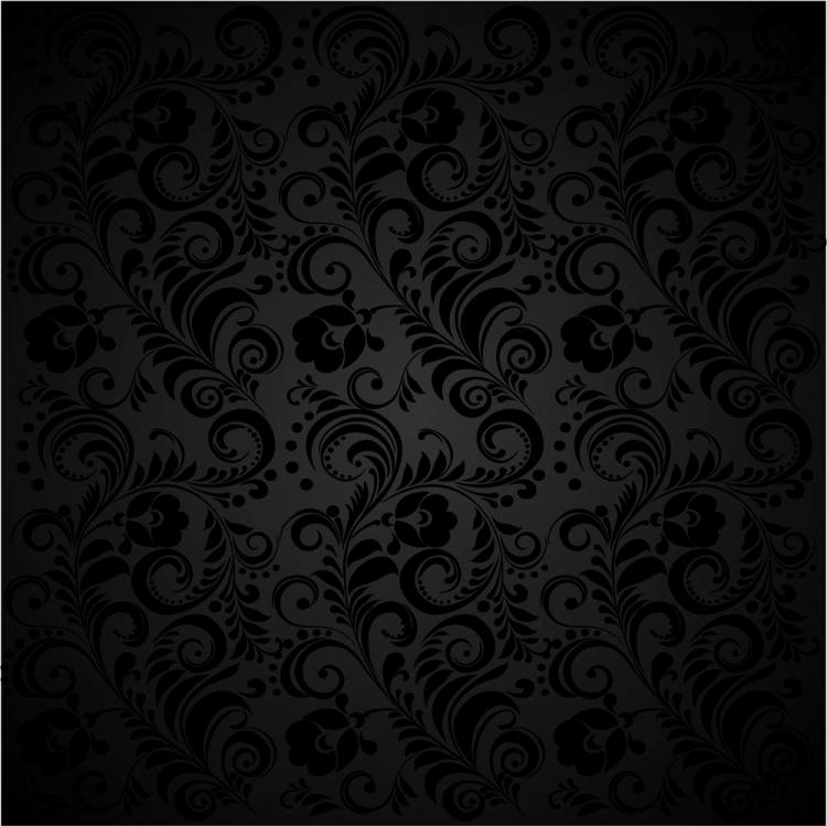free vector Black background floral 02 vector